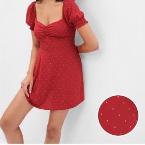 Gap red polka dot dress